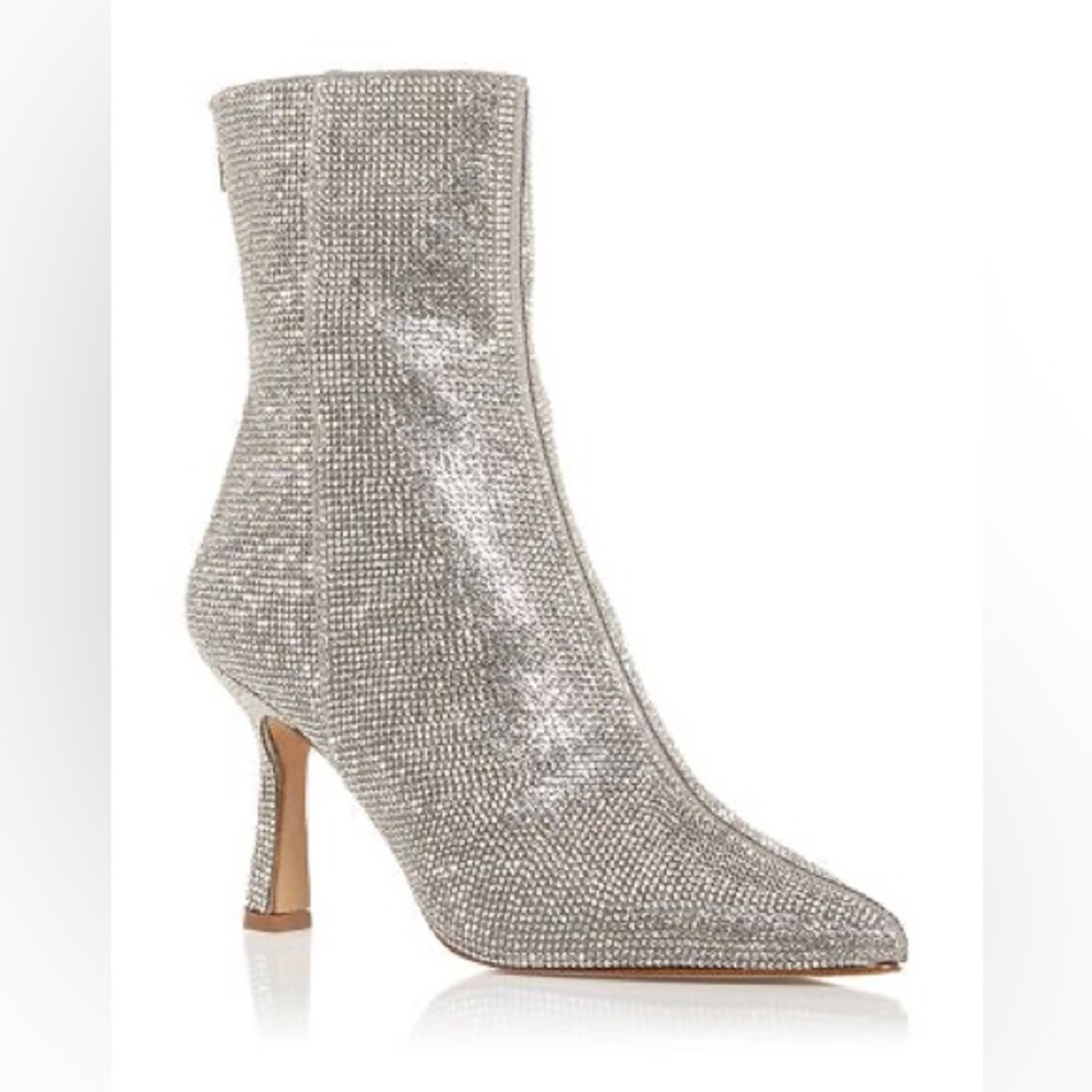 Aqua Rhinestone Booties